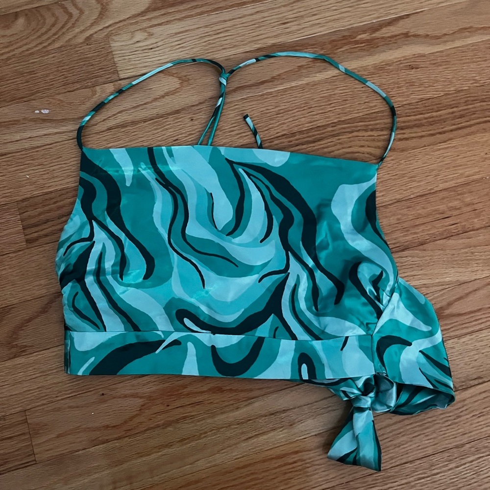Princess Polly Teal Swirl Tank Top - Picture 1 of 3